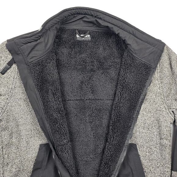 Hooey Men's Full Zip Sweater Jacket Fleece Lined Medium M Charcoal Black HJ093XH - Picture 3 of 11